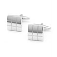 thumbnail image 1 of LOLIPPYY 1 Pair Cufflinks In Tone With Laser Engraved Stripes For Men S Formal Wear, 1 of 2