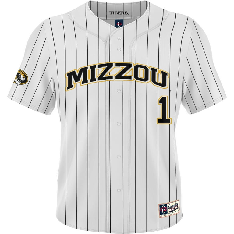 Men's ProSphere #1 White Missouri Tigers Baseball Jersey