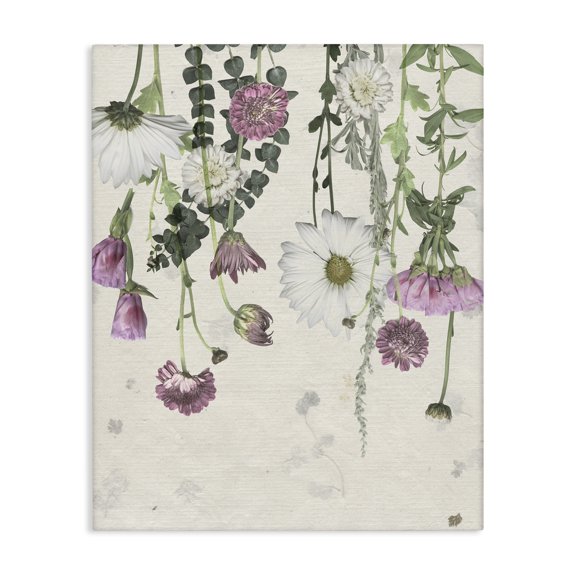 Stupell Industries Bohemian White Purple Wildflowers Drying Canvas Art, 16 x 20, by Grace Popp