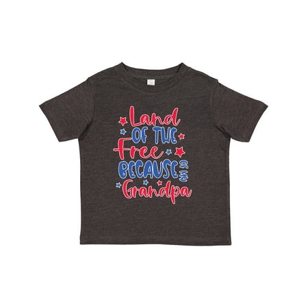 

Inktastic Memorial Day Land of the Free Because of My Grandpa Gift Toddler Boy or Toddler Girl T-Shirt