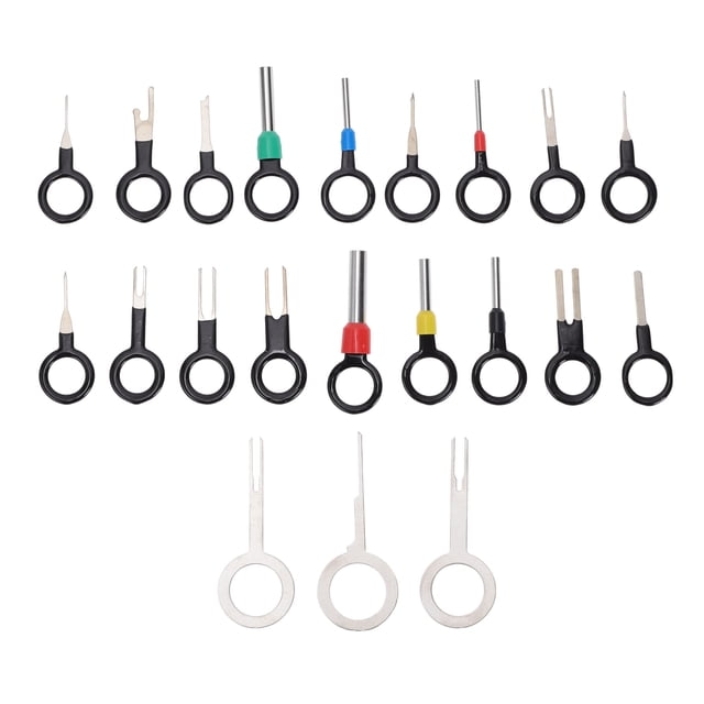 Kit de Surtido de Herramientas de Extracción de Terminales para Automóviles, Camiones, Motocicletas y Barcos, Extractor de Pines de Conector de Cable Negro 39 Pcs