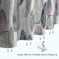 thumbnail image 6 of Pink and Grey Watercolor Feather Pattern Shower Curtain 72"x84" ,Bathroom Decorative Shower Curtains Set with 12 Hooks,Modern Waterproof Washable Shower Curtain, 6 of 6