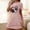 Pink, variant on Zorckvet Womens Nightgowns Soft Night Shirts Sleep Shirts Loose Short Sleeve Womens Cute Print Sleepshirt