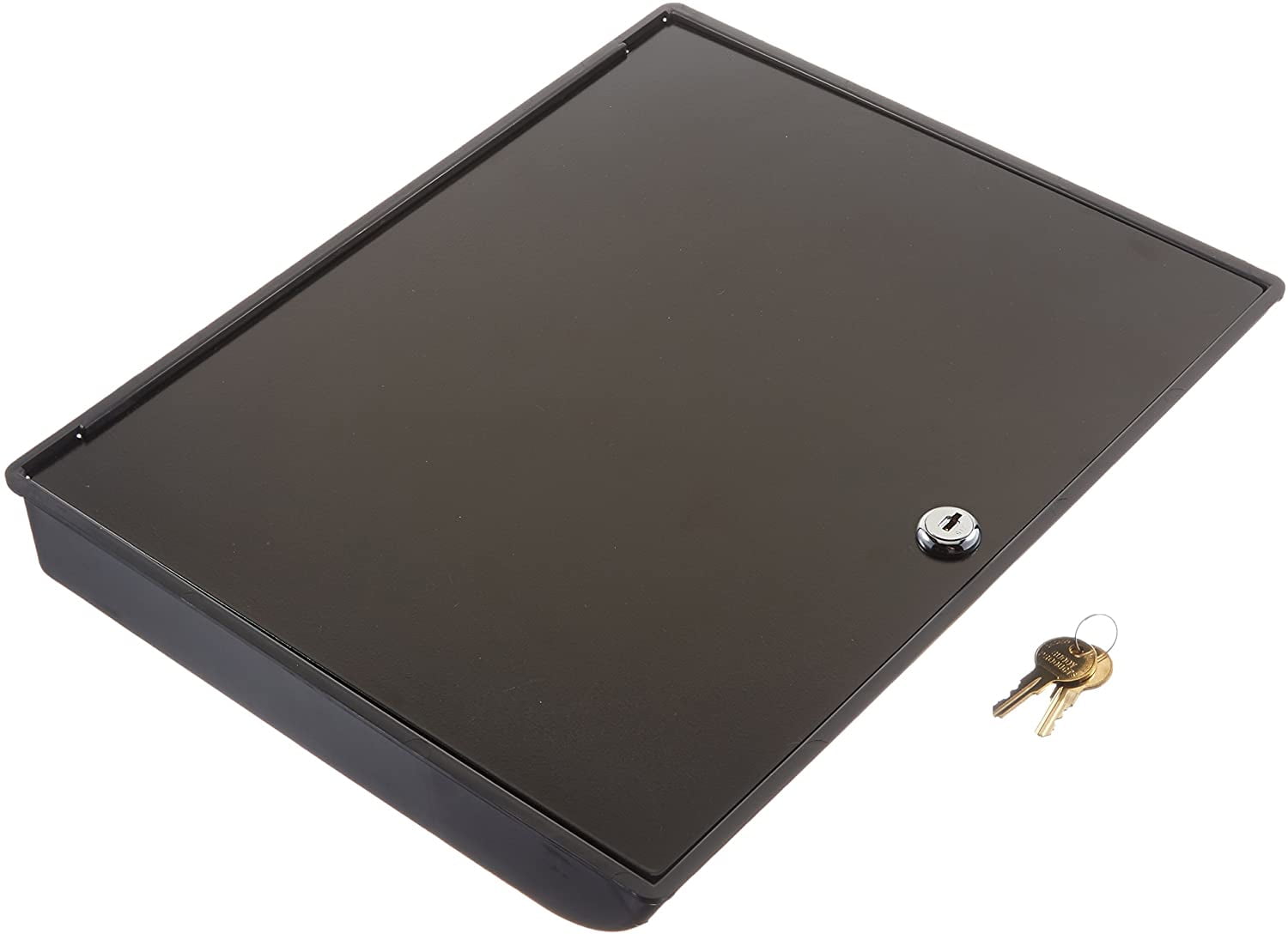 Buddy Products Coin and Bill Tray with Metal Security Lid, 11.5 x 2 x