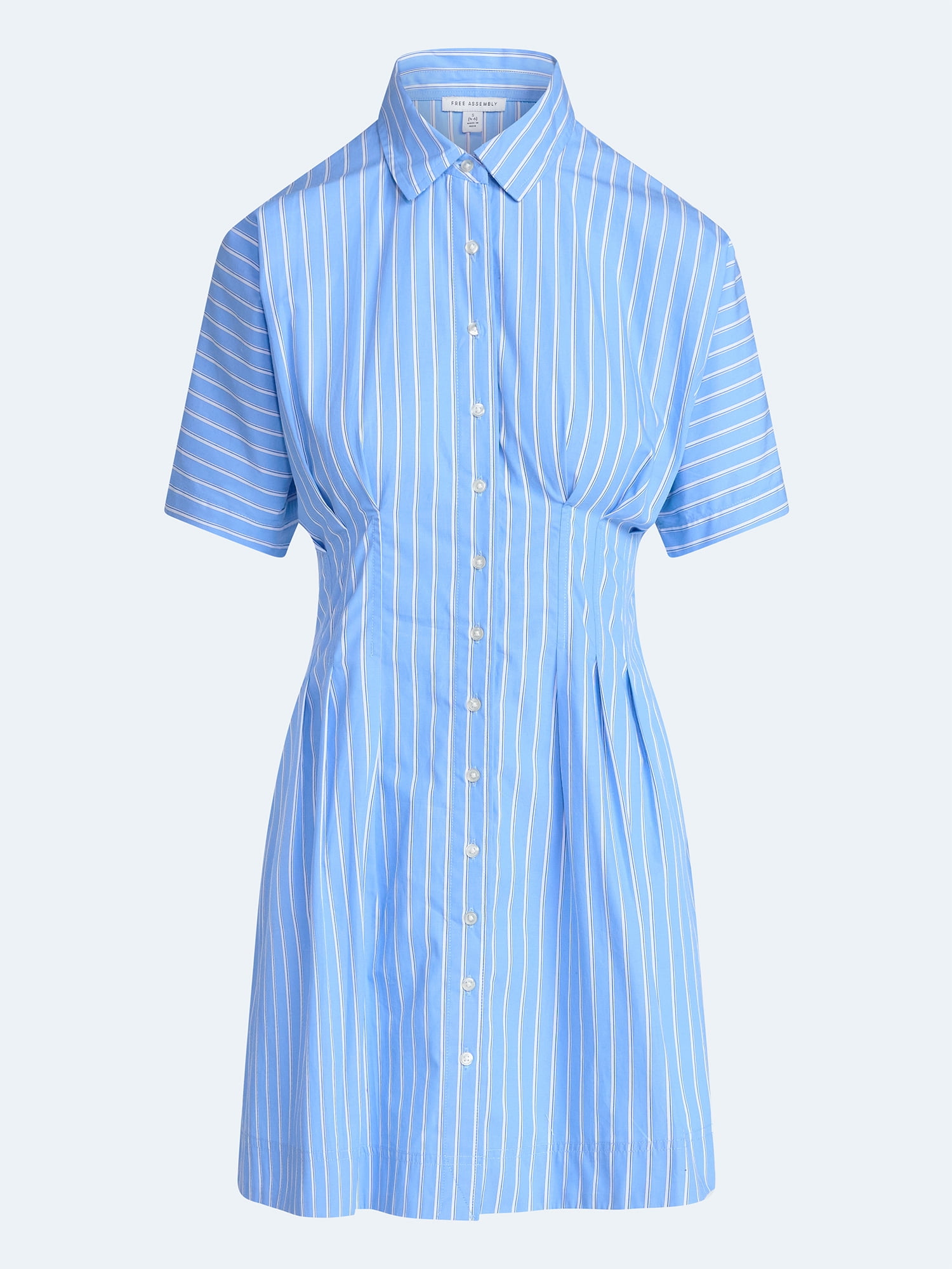 poplin mini shirt dress with corset detail Poplin Mini Shirt Dress With Corset Detail by Bershka