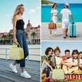 thumbnail image 3 of Modern Lemon Print Lunch Bag – Fresh Yellow Fruit Pattern Portable Insulated Cooler Tote for School, 3 of 6