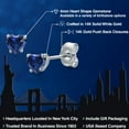 thumbnail image 2 of Gem Stone King 14K White Gold Blue Created Sapphire Stud Earrings for Women | 1.00 Cttw | Gemstone September Birthstone | Heart Shape 4MM, 2 of 6