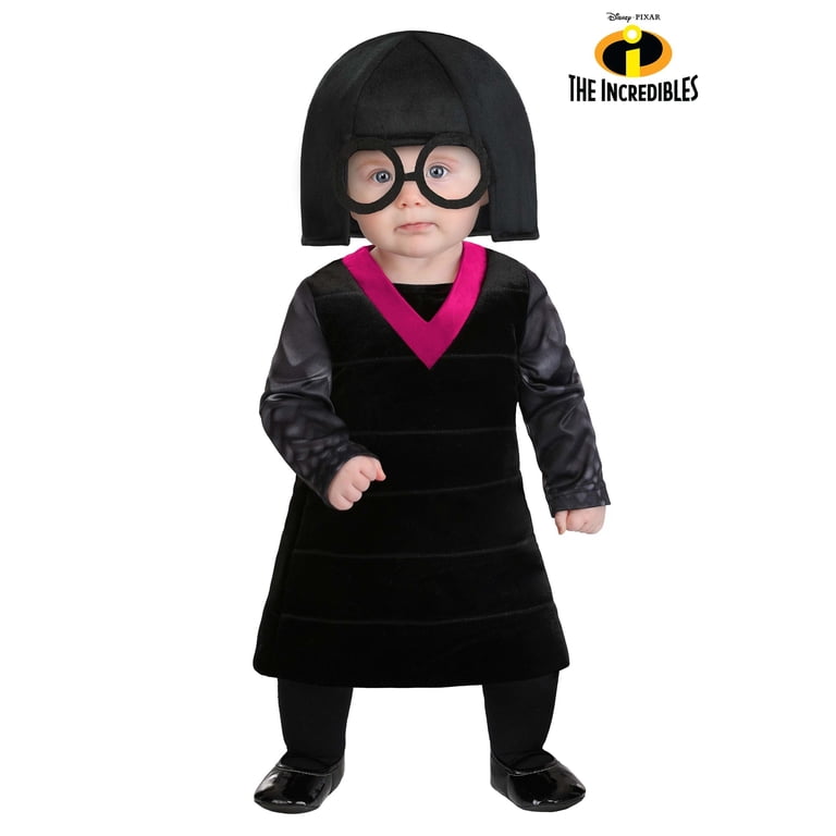 edna mode blue dress Infant Disney The Incredibles Costume | Disney Costumes | Infant | Girls | 12/18mo | Black/Pink 90s Vintage Black Prom The vinyl sleeves feature glitter party dresses SIZE:UK 14