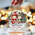 thumbnail image 2 of Personalized Engaged Couple Ornament Xmas 2025 Monkey Couple Engaged Christmas Ornament, Custom Name & Year Newly Engaged Ornament Christmas Tree Decor, Engagement Ceramic Ornament Xmas DY5tTU, 2 of 6