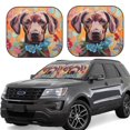 thumbnail image 6 of Kdxio Painted Flower Puppy Print 2-Piece Sun Shade Front Windshield - Foldable Car Front Window Sunshades for Most Sedans SUV Truck, 6 of 6