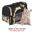 thumbnail image 4 of Daisy Premium Pet Carrier Bag with 900D Oxford Fabric, Nylon Webbing, 17x10x11.8 in - Ideal for Travel and Comfort - Black Color, 4 of 7