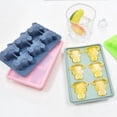 thumbnail image 2 of Molde de silicona for cubitos de hielo con forma de cabeza de vaca, bandeja de hielo tipo empuje con tapa for cubitos de hielo caseros, 2 of 2
