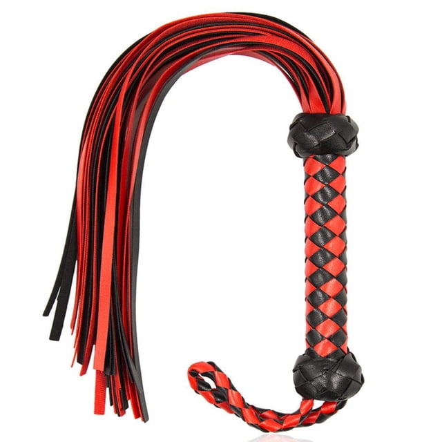 Látigo De Montar A Caballo De Cuero Artificial Para Entrenamiento De Caballos, Látigo De Cultivo, Azotador Y Látigos Para Montar, Disfraz De Cosplay, Longitud Total 23,4