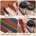 thumbnail image 4 of Uxcell Leather Strap Blanks, 40mm(1.6") Wide x 51" Full Grain Natural Cowhide Vegetable Tanned Leather Strips 1.8-2mm Thick for DIY Belt Tooling Crafting Stamping Projects, Purple, 4 of 6