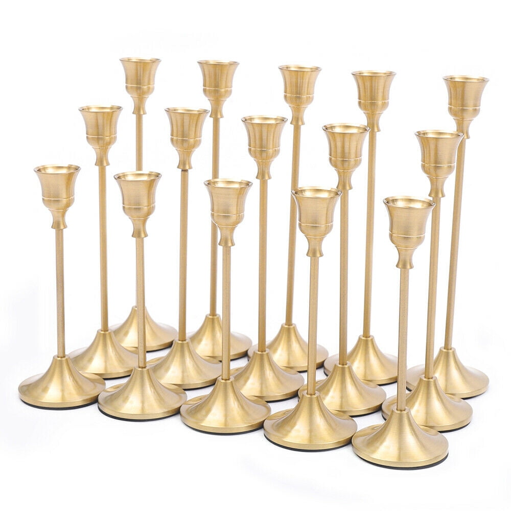 15 Pcs Candelabra Wedding Table Centerpieces Candelabra Decor Gold ...