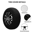 thumbnail image 2 of Goofa winter Dachshund Pattern Universal Tire Cover for Jeep, SUV, Truck, and Trailer – Waterproof, UV-Resistant,Easy to Install, Fits 14"-17" Tires-14 inch, 2 of 6