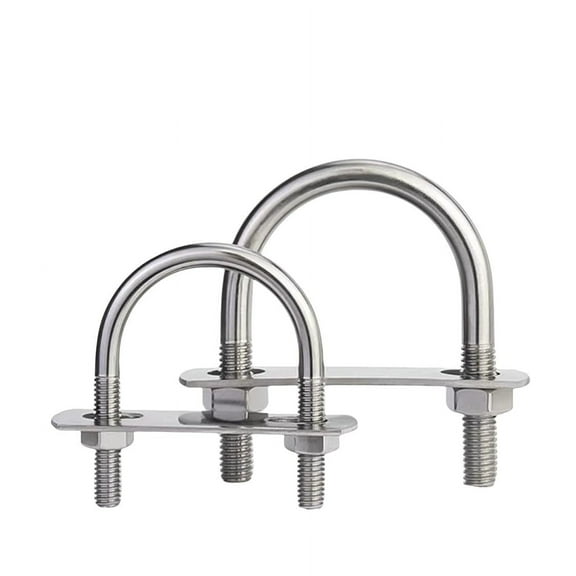 Round U-Bolts, 304 stainless steel Round U-Bolts kit, with Nut, Plate, Washer