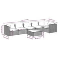 thumbnail image 4 of vidaXL 7 Piece Garden Lounge Set with Cushions Poly Rattan Black, 4 of 5