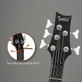 thumbnail image 6 of Tcbosik Electric Full Size Bass Guitar, 5 String Bass with Bag, Strap, Plectrum, Amp Wire and Wrench Tool for Adults, Burlywood, 6 of 8