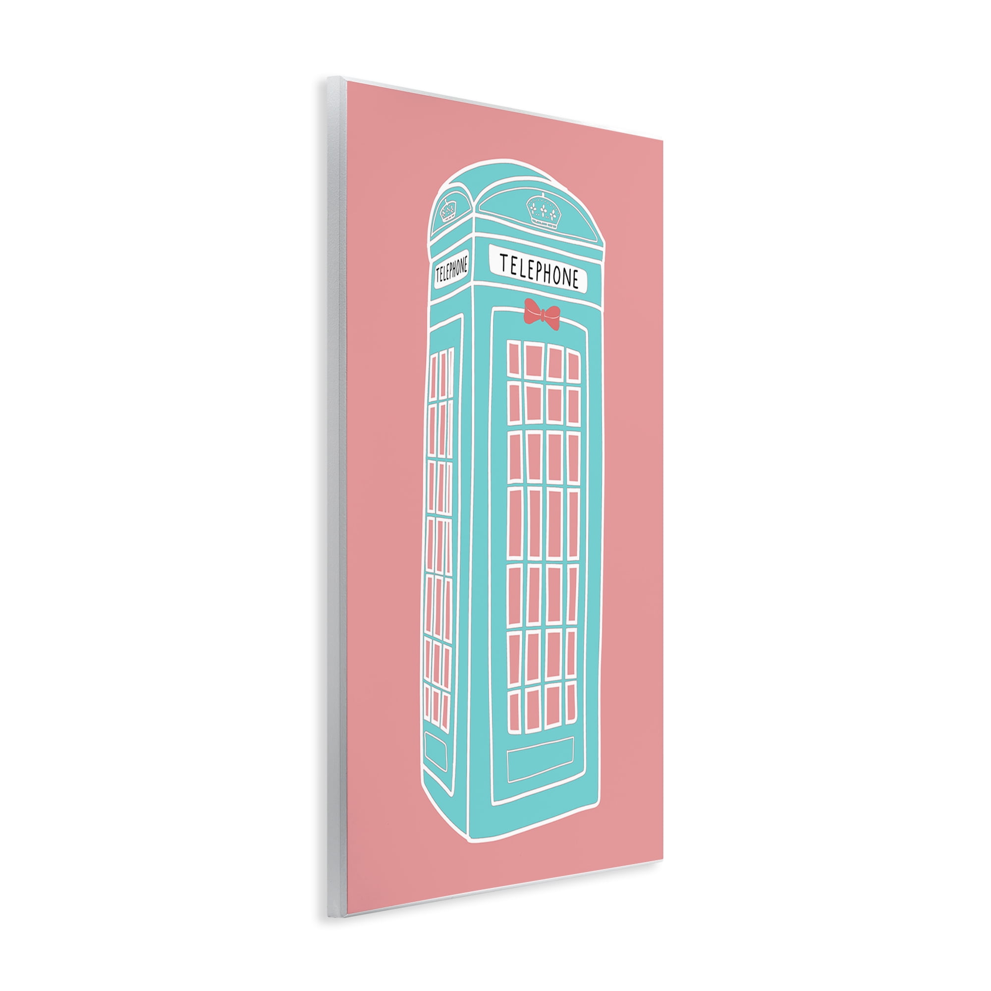 Stupell Industries Pastel Telephone Booth Abstract Painting Unframed Art Print Wall Art, 10 x 15