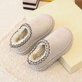 thumbnail image 4 of SERTGUTR Kids Fleece Lined Snow Boots, Slip-On Embroidered Winter Shoes, Non-Slip Chunky Sole Warm Ankle Boots, Everyday School Outdoor Boys Girls Boots(3.5-4 Years,25), 4 of 6