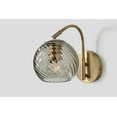 thumbnail image 2 of Adesso Camden 1-Light Antique Brass Wall Sconce with Smoked Swirled Glass Globe, 2 of 4
