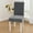 Gray, variant on Velvet Stretch Dining Chair Cover | Washable Removable Polyester Slipcover | Multicolor Fits 16.5-20.5" Backs | Elastic Modern Protector for Kitchen, Home, Hotel, Banquet