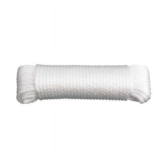 Koch 7023185 0.25 in. x 100 ft. White Solid Braided Nylon Rope