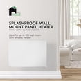 thumbnail image 4 of EconoHome Wall Mount Space Heater Panel with Heat Guard - 250 Watt Splashproof Convection Heater with Thermostat - Ideal for 100 Sqf Room or Bathroom - 120V Electric Heater - Updated Model, 4 of 7