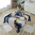 thumbnail image 6 of Navy Blue Marble Table Cloth Waterproof Tablecloths, Gold Modern Art Tablecloth Dining Table Cover for Kitchen Party Tabletop Outdoor, Square Tablecloth 54x54 Inch, 6 of 9