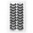 thumbnail image 1 of 10 Paires de Faux Cils Il de Chat Naturels 3D Cils Duveteux Extension Dense, 1 of 4