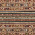 thumbnail image 1 of Ahgly Company Machine Washable Indoor Square Abstract Brown Red Area Rugs, 3' Square, 1 of 7