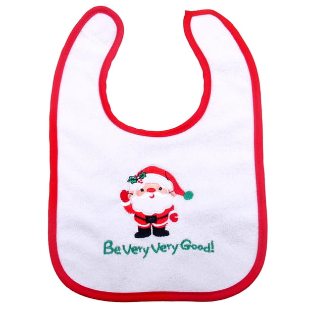 Babero navideño para bebés, encantador babero para bebés, toalla de saliva, para el almuerzo, baberos para bebés recién nacidos (color y estilo al azar)