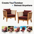 thumbnail image 3 of Joyofarm 24" x 22" x 6" Outdoor Chair Cushions for Patio Furniture, Deep Seat and High Back for Patio Rocking Dining Chair and Couch, Red (Set of 2), 3 of 8