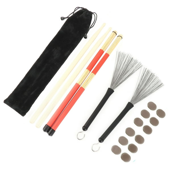 Drum Brush,Drumstick Kit Rute Brush Drum Damper Drumstick Kit Ultimate