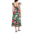 thumbnail image 2 of Adrianna Papell womens  3D Tropical Floral A-Line Midi Dress, 16, Black, 2 of 3