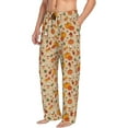 thumbnail image 6 of Logiee Fall Autumn Print Pajama Pants for Men,Men’s Pajama Bottoms,Mens PJ Pants with Pockets & Button Fly-Small, 6 of 6