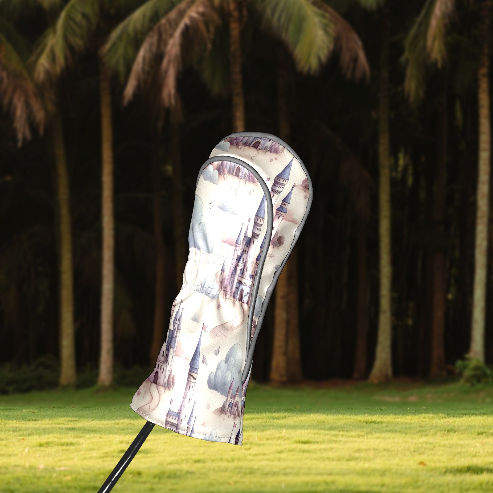 Golf Club Covers, LightGrayCastle Premium PU Leather Driver Hybrid Putter Head Covers with Velvet Lining, Waterproof Golf Gifts for Men Women