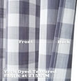 thumbnail image 4 of Buffalo Check Textured Grommet Window Curtain Panels for Kitchen Living Room Bedroom Farmhouse Window Treatment Drapes, 37 x 95 inch,Grey/White, 2 Panels, 4 of 7