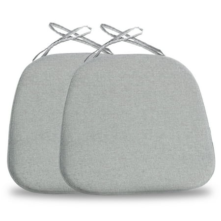

2Pcs Dining Chair Cushion Non Slip Dining Chair Pad with Ties and Silicone Particles Horseshoe Dining Seat Cushion Highly Resilient Kitchen Chair Cushion Washable Dining Seat Pad for Home Kitchen