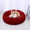 thumbnail image 5 of Matoen Cute Round Calming Dog Bed, Pet Small Plush Dog Donut Bed for Medium Small Breed Dog, Soft, Comfy and Cozy Doggie Bed, Red, 5 of 6