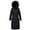 Black, variant on Women Winter Coat Thick Warm Zipper Hooded Slim Down Jacket Coat Solid Color Plus Size Long Overcoat with Pockets