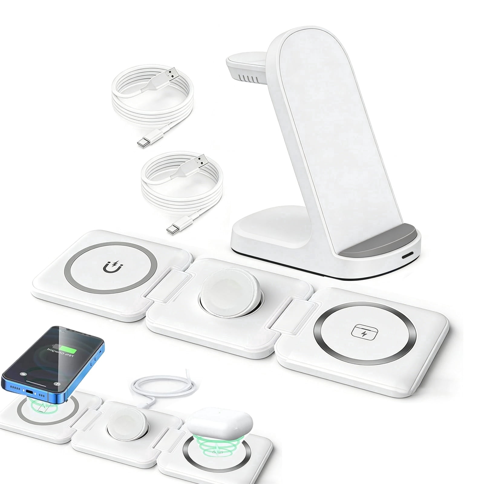 Anker 533 Magnetic Wireless Charger, 3-in-1 Phone Power Base