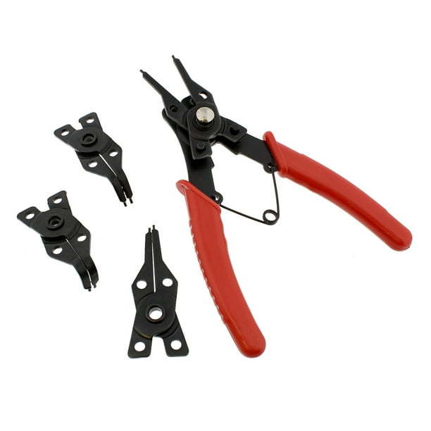 ABN Snap Ring Pliers Set 5 Pc Interchangeable Jaw Head C Clip