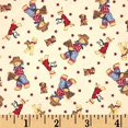 thumbnail image 1 of Flannel Tossed Cowboy Bears Ivory/Multi, Fabric by the Yard, 1 of 4