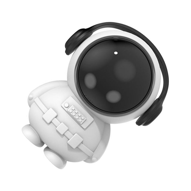 Ounissouiy *Astronaut-Shaped Small Fan Portable USB Charging Neck Mini Fan With Lanyard Creative Can Leafless Handheld Hang for Home Office Type2 NO2