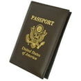 thumbnail image 5 of Premium Leather United States Passport Holder Card Holder Golden Print Emblem P 601 USA (C) Brown, 5 of 7