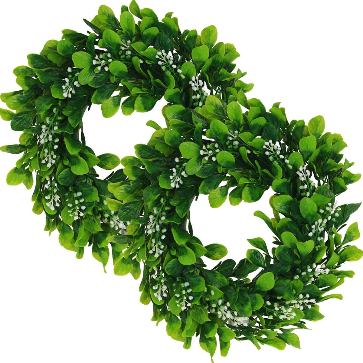 Cekene Artificial Eucalyptus Wreath 20 inch Large Spring Wreath Greenery for Front Door Faux Farmhouse Door Wreath for Wall Window Holiday Home Decoration