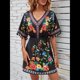 thumbnail image 4 of Vestido Bordado de Fiesta para Mujer, para Vacaciones en la Playa, Talla Grande, Corta, Estilo Bohemio de Verano con Bolsillo. Negro M, 4 of 10
