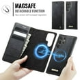 thumbnail image 3 of Magnetic 2 in 1 Detachable Wallet Case for Samsung Galaxy S22 Ultra with Card Holder Women Men, Retro PU Leather【RFID Blocking】Kickstand Shockproof Cover, 3 of 13